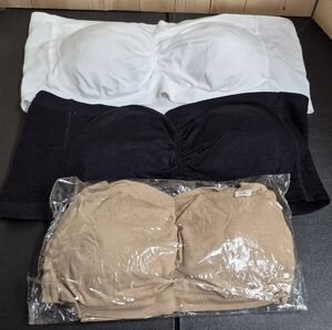 Ladies size 5XL strapless bra, lot of 3